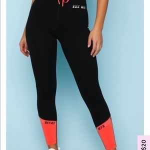 SARAHS DAY X WFA NEON AND BLACK LEGGINGS